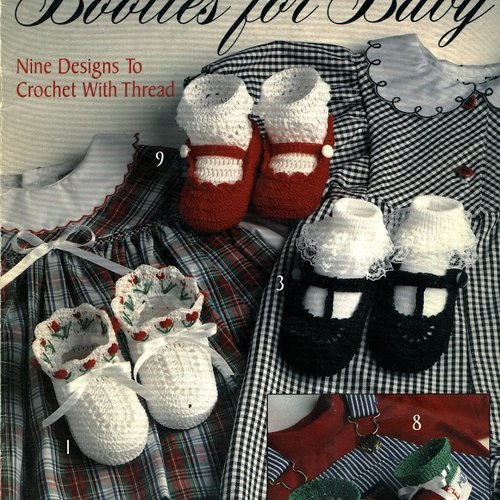 Magazine vintage en pdf. modèles chaussures bottines pour bébé au crochet .patterns, tutoriels anglais  format pdf