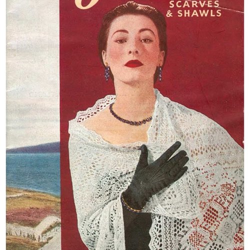 Vintage.magazine shetland en format pdf ,modèles châles,palatins,écharpes  en tricot,dentelles .