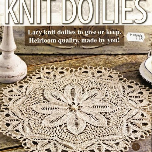 Magazine vintage knit doilies en format pdf,modèles napperons en tricot .patterns,tutoriels en anglais format pdf