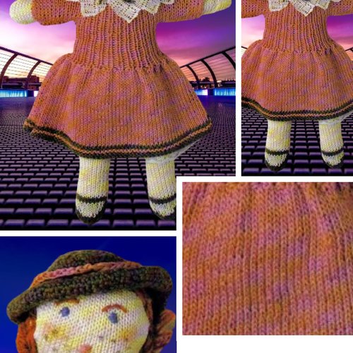 Amigurumi,modèle poupée doudou en tricot.patron avec tutoriels français.format pdf.