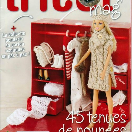Vintage .magazine tricot (85 pages)en format pdf , modèles 45 vêtements en tricot pour poupée barbie,tutoriels en français