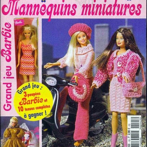 Vintage .magazine diana créatifs en format pdf , modèles vêtements en tricot ,crochet pour poupée barbie,tutoriels en français