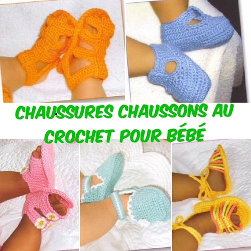 5 modèles chaussures pour bébé ,crochet,format pdf,patrons,tutoriels en français format pdf