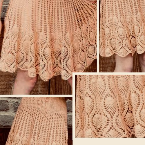 Modèle jupe au crochet,coton au crochet,pour femme format pdf