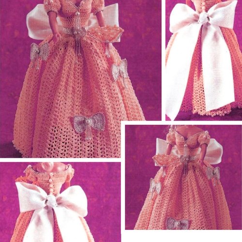 Modèles chic robe au crochet pour barbie.patron tutoriels français en format pdf