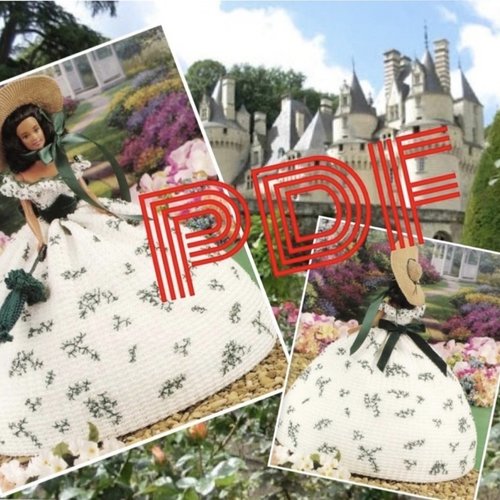 Modèles robe et accessoires mariage dentelle au crochet pour barbie.pattern tutoriels anglais en format pdf