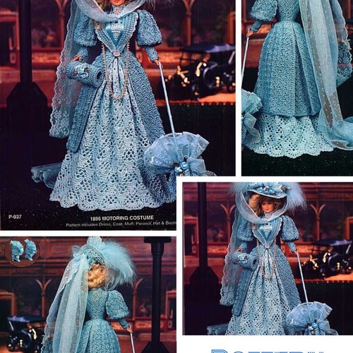Modèles chic robe et accessoires dentelle chic au crochet pour poupée barbie pattern tutoriels anglaise en format pdf