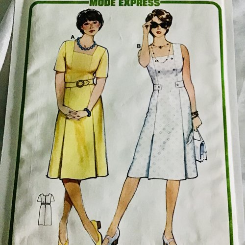 Vintage ans70.paquet vintage patron de paris,patrons couture,papier ,modèles 2 robes d’été pour femme