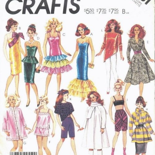 Magazine mccalls crafts ,vintage en format pdf modèles vêtements barbie,  patron de couture-coupe,tutoriels français,anglais,pdf anglais