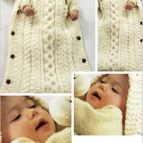 Modèle chic nid d’ange en tricot .patron,tutoriels en français format pdf