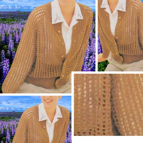 Modèle vintage, chic gilet dentelle au crochet pour femme.patron - schémas avec tutoriels français en format pdf