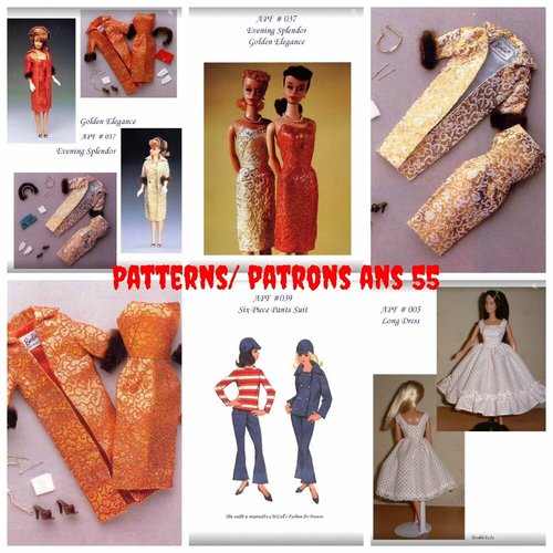 Petite livre vintage couture ,3 modelés vêtements poupée barbie en couture .pattern,tutoriels vintage anglais ans 50-60 ,format pdf