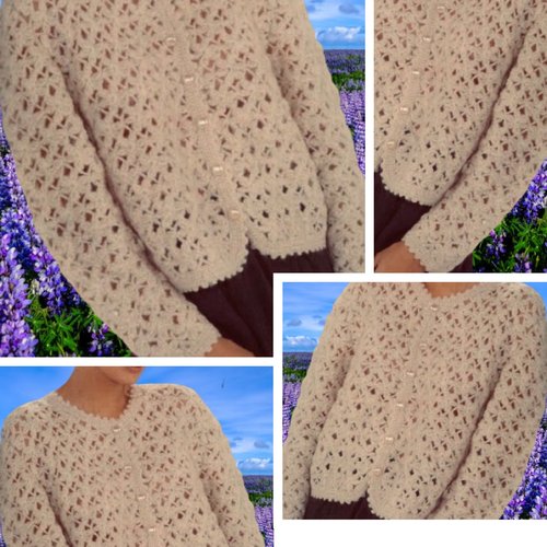 Modèle chic  gilet au crochet avec tutoriels en français en format pdf