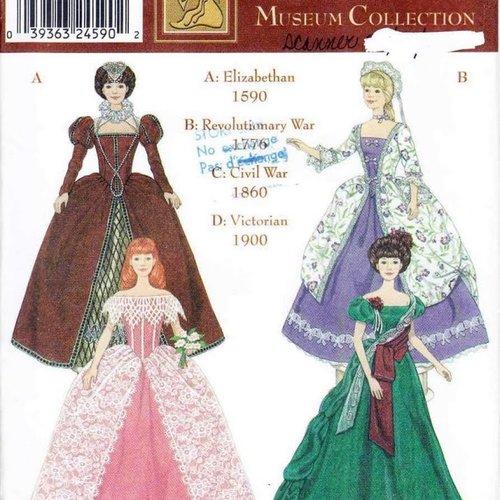 Magazine simplicity vintage en format pdf modèles vêtements pour poupée barbie patron avec tutoriels français,anglais,pdf
