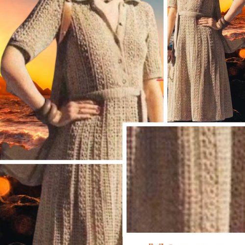 Vintage .modèle chic robe,dentelle au crochet pour femme.patron -tutoriels en français format pdf