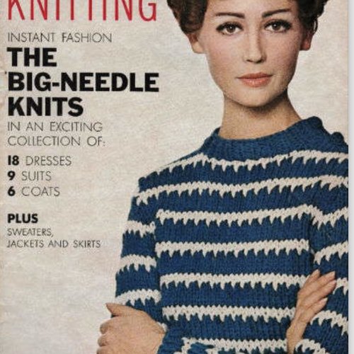 Rare. grande magazine vogue knitting.vintage ans 60.modèles pour femmes en tricot ,crochet  .patterns ,tutoriels en anglais format pdf