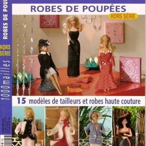 Magazine 1000 mailles en format pdf,modèles robes et accessoires pour poupée barbie ,format pdf