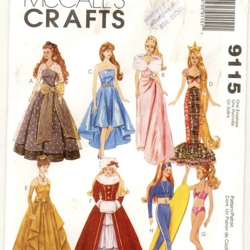 Magazine grande livre vintage ans 80 en format pdf.modeles vêtements barbie pour couture.patterns français,anglais en format pdf