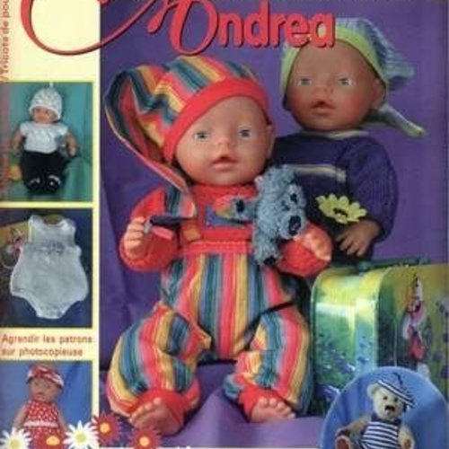 Magazine vintage « andrea création » français ,tricot et coudre en format pdf .modèles en photo,patrons, tutoriels en français.