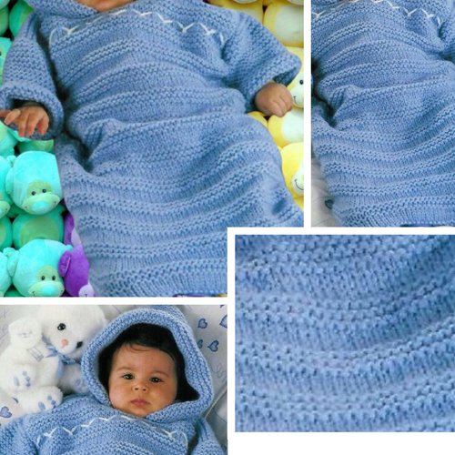 Modèle chic nid d’ange en tricot .patron,tutoriels en français format pdf