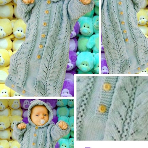 Modèle chic nid d’ange en tricot .patron,tutoriels en anglais format pdf