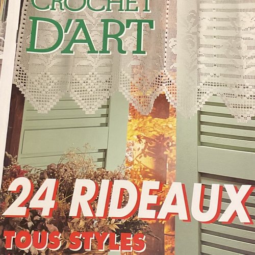 Vintage. vintage ans 90.magasin en papier.tricot sélection. crochet d’art.modèles 24 rideaux au crochet