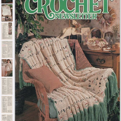 Pdf.magazine crochet newsletter.vintage en pdf. modèles au crochet .patterns, tutoriels anglais  + légende symbole anglaise française