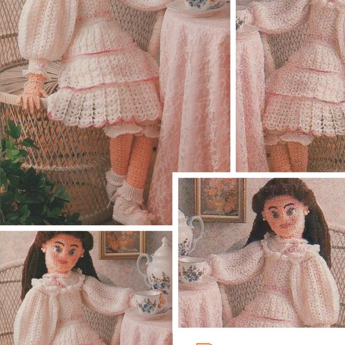Amigurumis. modèles poupée victorian au crochet pattern avec tutoriels anglais format pdf
