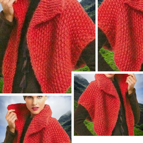 Modèle chic gilet court en tricot pour femme .patron avec tutoriels français en format pdf
