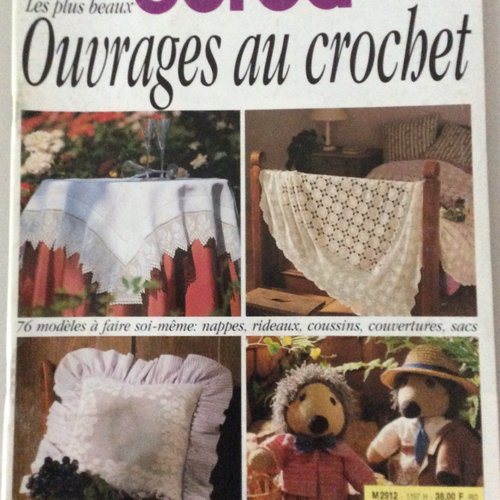Vintage.magazine burda spécial ouvrages au crochet , papier.modèles au crochet  ,coton blanc
