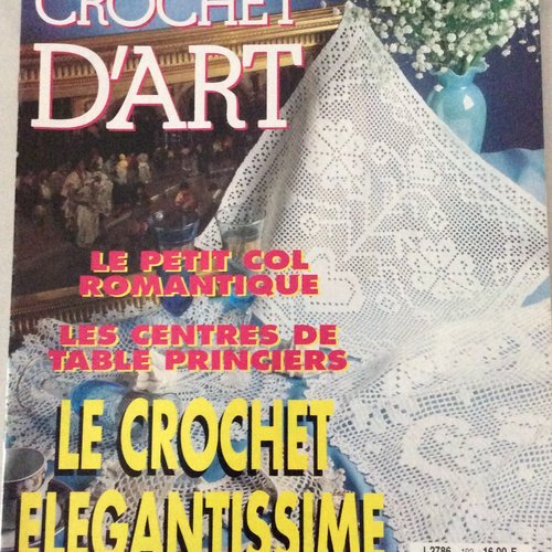 Vintage.magazine crochet d’art en papier.modèles napperons en dentelles au crochet ,coton blanc