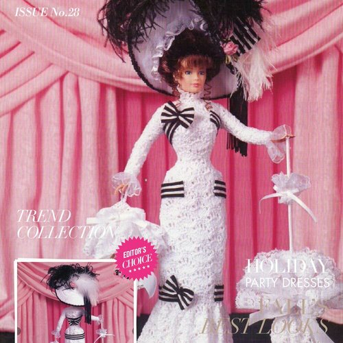 Modèles robe et accessoires dentelle chic au crochet pour poupée barbie.pattern - tutoriels en anglais format pdf