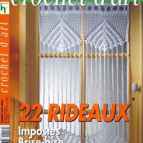 Pdf.magazine crochet d’art en format pdf modèles 22 rideaux au crochet coton blanc .tutoriels en français format pdf