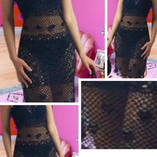 Vintage modèle chic petite robe noire soirée ,crochet ,pour femme.patron ,schémas,diagrammes avec tutoriels en français format pdf