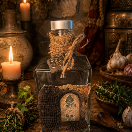 Bouteille en verre et raku