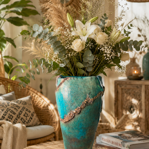 Vase en raku