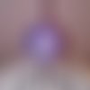 Boule précieuse de noël rosace en coton patch violet dessin or et lamé or 8 cm de diamètre fait main 