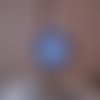 Boule précieuse de noël étoile 9 tissus différents bleu et argent 8 cm de diamétre fait main 