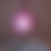 Boule précieuse de noël étoile 9 tissus différents rose 8 cm de diamétre fait main 
