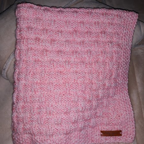 Couverture bébé douce et moelleuse tricotée main avec laine spéciale bb fait main