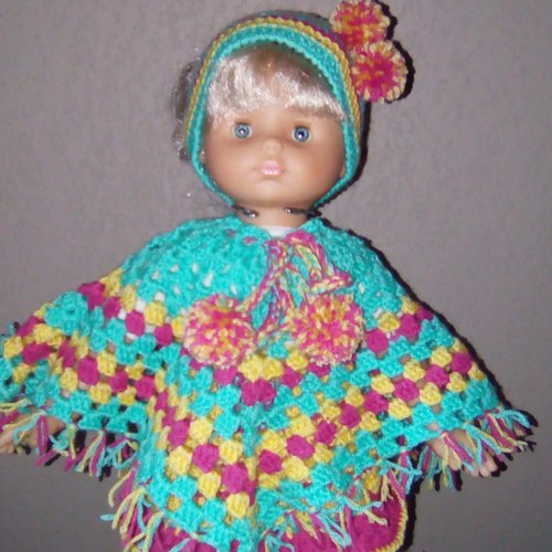 Vêtement de poupée 45 à 50 cm ensemble 3 pièces en crochet fait main