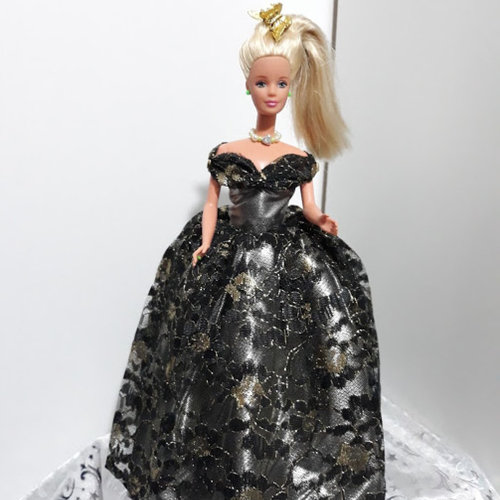Vêtement de poupée mannequin " robe de soirée " pièce unique fait main
