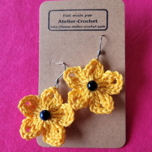 Boucles d'oreilles jaunes