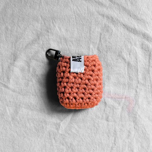 Housse airpods unicolore - citrouille