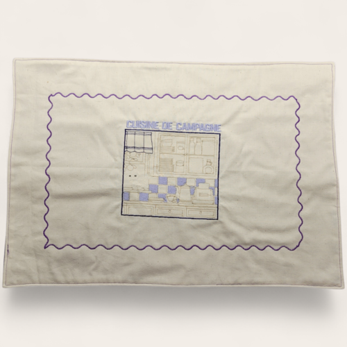 Set de table brodé cuisine de campagne