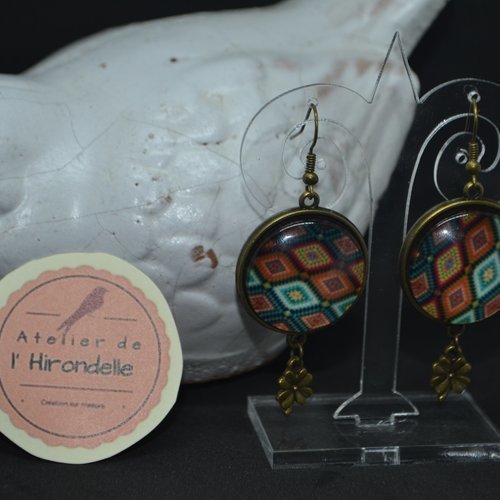 Boucles d'oreilles cabochon