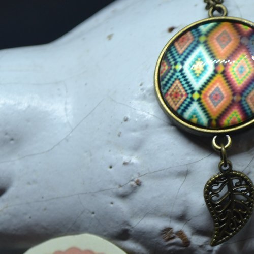 Sautoir bronze cabochon 