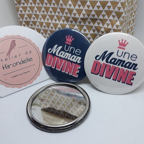Miroir de poche - une maman divine