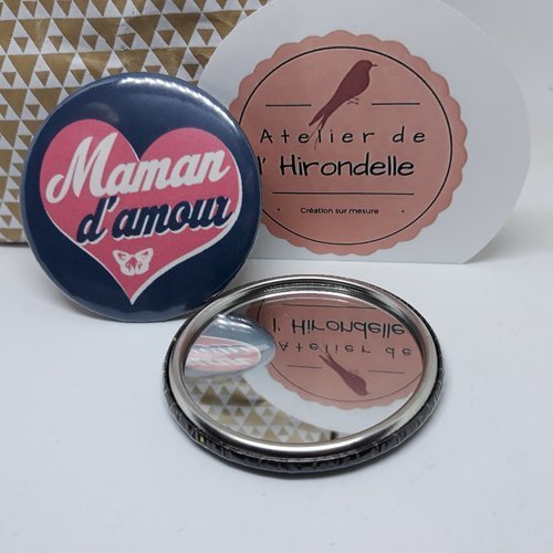 Miroir de poche - maman d'amour