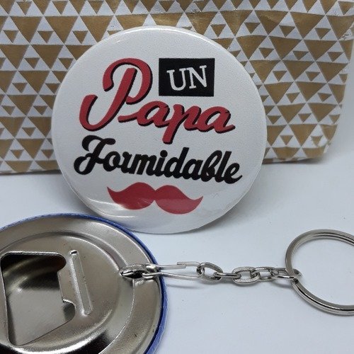 Porte-clé décapsuleur "papa ..."